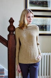 Cable and rib sweater